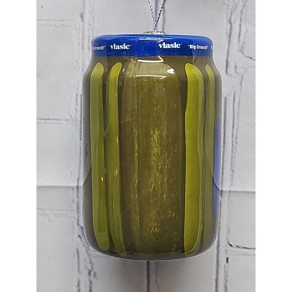 2024 Ruz Vlasic Pickles Hanging Christmas Ornament, 3.5 inches Jar New With Tags - Picture 4 of 6